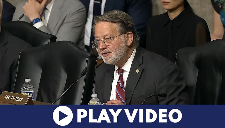 Senator Peters at SASC Hearing - F-15EXs